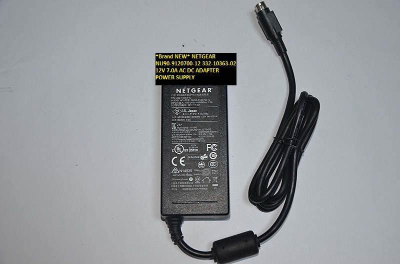 *Brand NEW* NETGEAR NU90-9120700-12 332-10363-02 12V 7.0A AC DC ADAPTER POWER SUPPLY